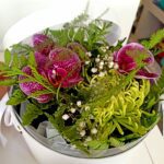 Caja decorada con flor natural