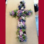 Cruz funeraria en flor natural